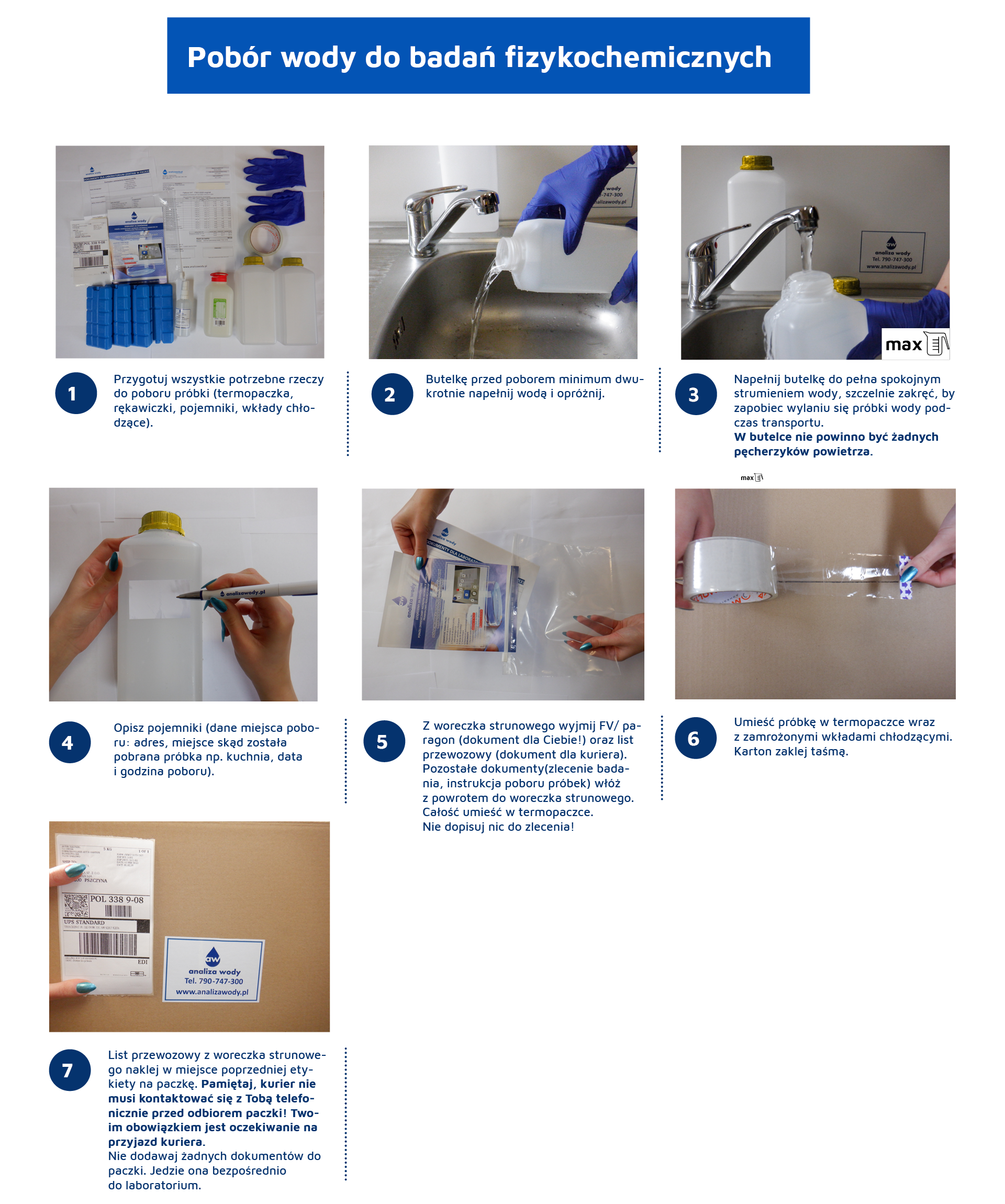 Pobór wody do badań fizykochemicznych